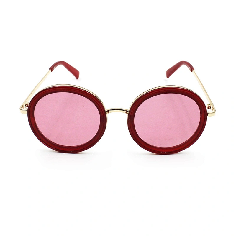 2020 new fashion round frame red women sun glasses