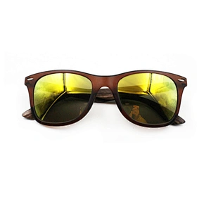 New trendy wood pattern fashion vintage sunglasses