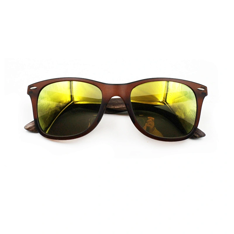 New trendy wood pattern fashion vintage sunglasses