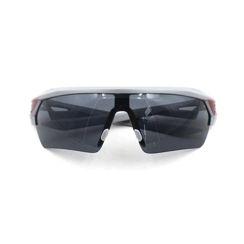 Running safety customized logo grey rubber frame sports sunglasses