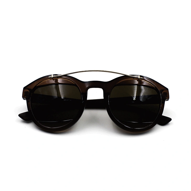 High quality metal bridge half lens sunglasses