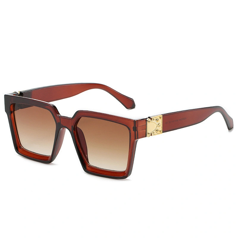 UNOC China Newest Design Sunglasses Metal Block Trending Sun Glasses Square Frame Unisex Sunglasses