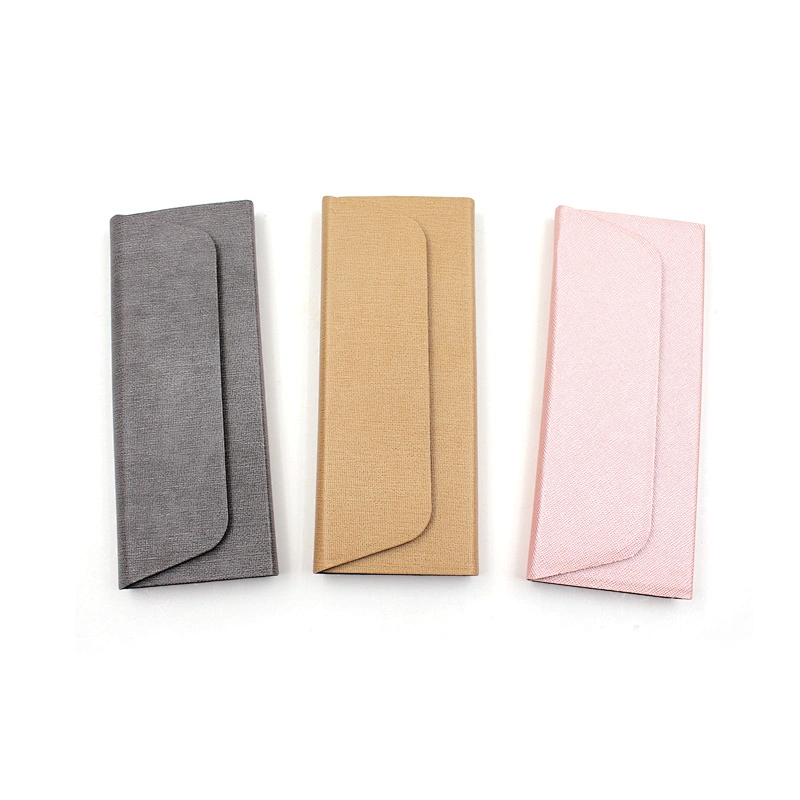 PU leather folding eyeglasses case for sunglasses reading glasses optical frame