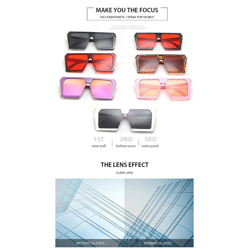 UNOC Fashion Glasses 2020 Sunglasses Square Metal Sun Glasses Frame Edge Men Women Unisex Retro Shade Sunglasses