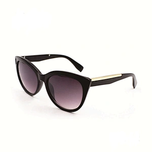 Fashion black plastic frame cat eye women sunglasses