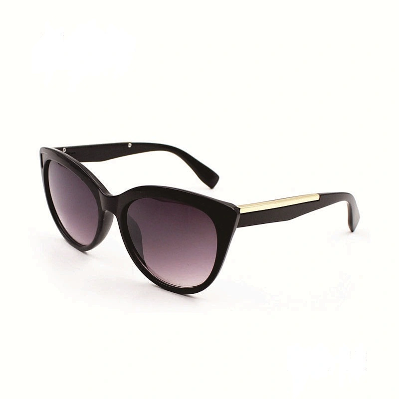 Fashion black plastic frame cat eye women sunglasses