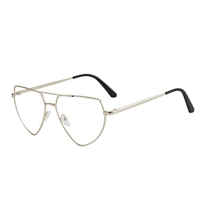 UNOC 2021 Polygonal Sharp Corners Sun Glasses Metal Sea Color Lens Eyewear Shade Womens Sunglasses For Party