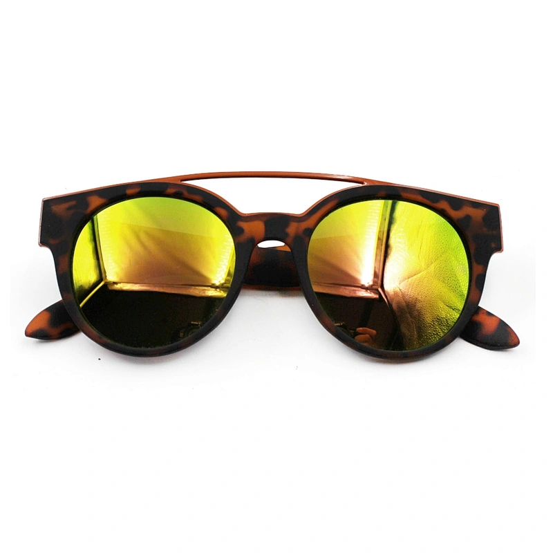 Fashionable leopard print mirror sunglasses