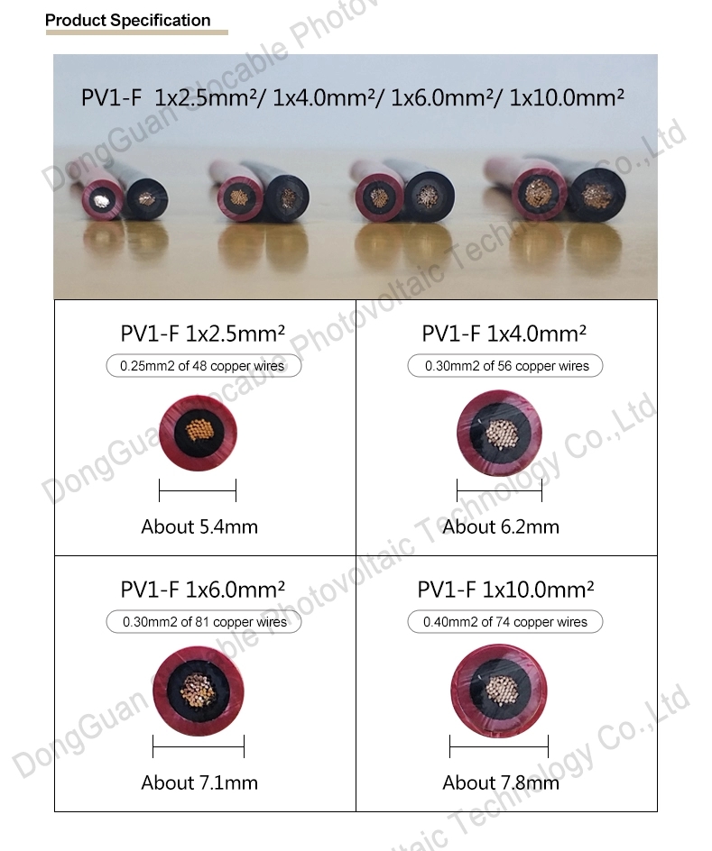 1500V DC Single-core Solar PV Cable