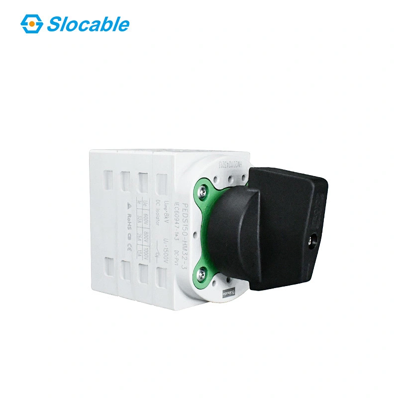 1500V 16A 32A Single Hole Mounting DC Isolator Switch for Solar System
