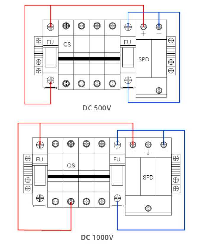 500V/1000V DC Combiner Box 1 IN 1 OUT