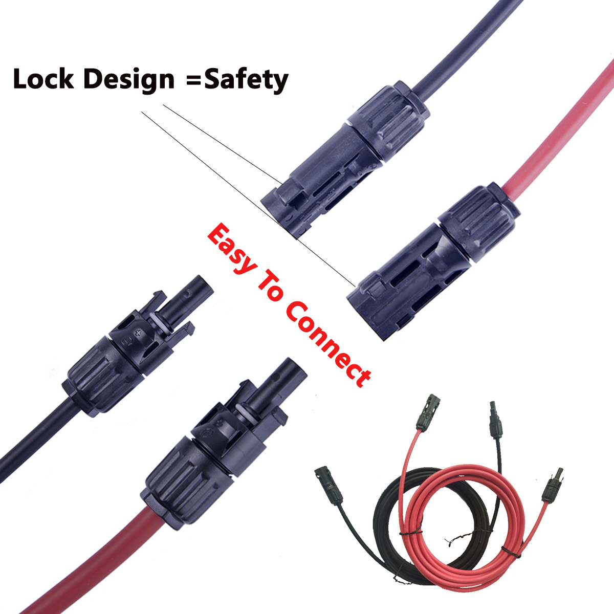 1500V DC solar cable connector for PV system
