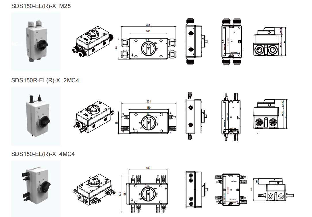 Waterproof Enclosure DC Isolator Switch