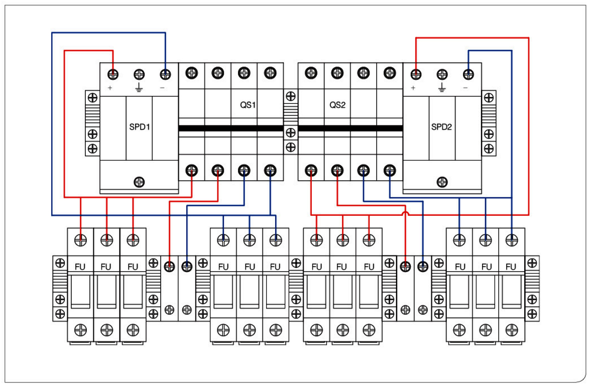 1000V DC combiner box 6 IN 2 OUT