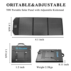 70W Monocrystalline Foldable Solar Panel Charger Kit
