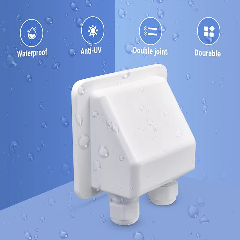 Waterproof ABS Mounting Double Hole Solar Cable Entry Gland