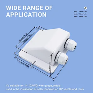 Waterproof ABS Mounting Double Hole Solar Cable Entry Gland