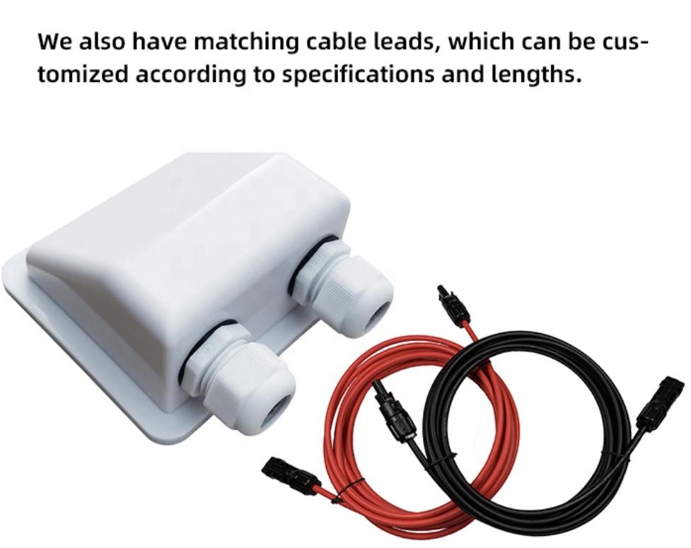 Waterproof ABS Mounting Double Hole Solar Cable Entry Gland