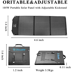 105W Portable Foldable Solar Panel Charger