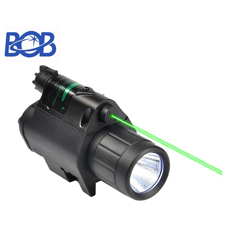 Combo Tactical CREE LED Flashlight with green Laser Sight Scope 20mm Rail