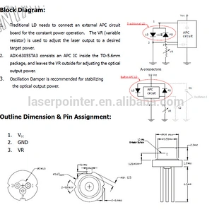 635nm5mw external circuit consists an IC inside to to -5.6mm