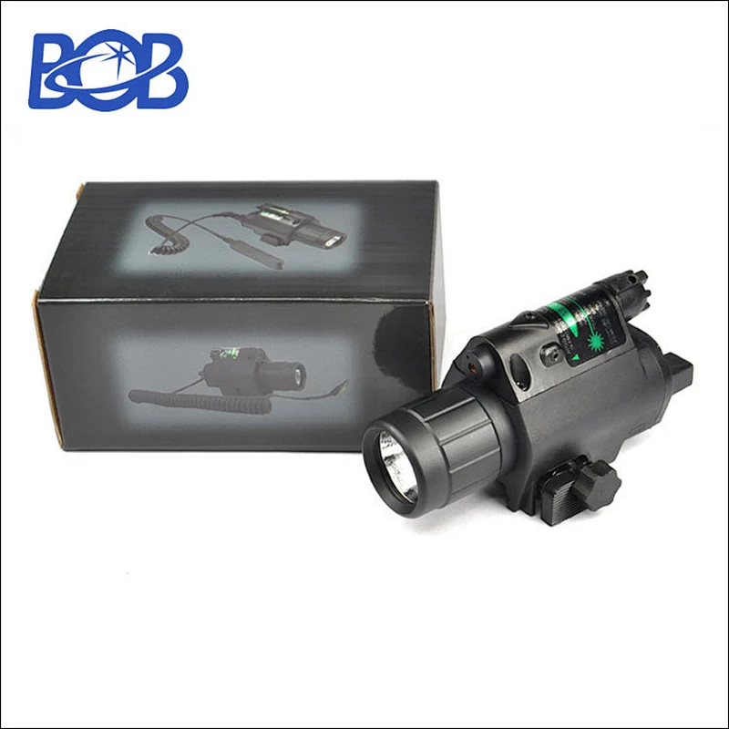 Combo CREE LED Flashlight &Green/RED Laser Sight 20mm Picatinny Rail Mount