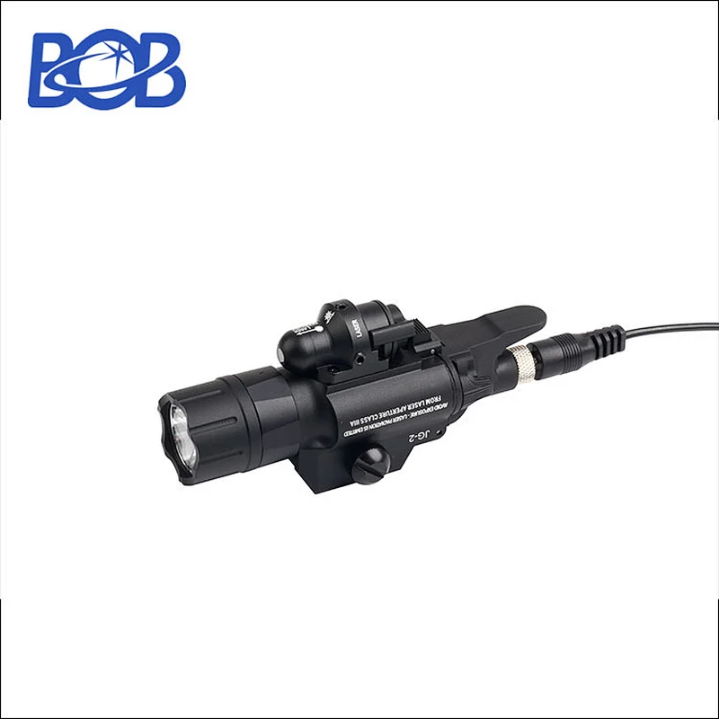 JG-2 420 Lumens Tactical Flashlight Red Laser Sight for Picatinny Rail