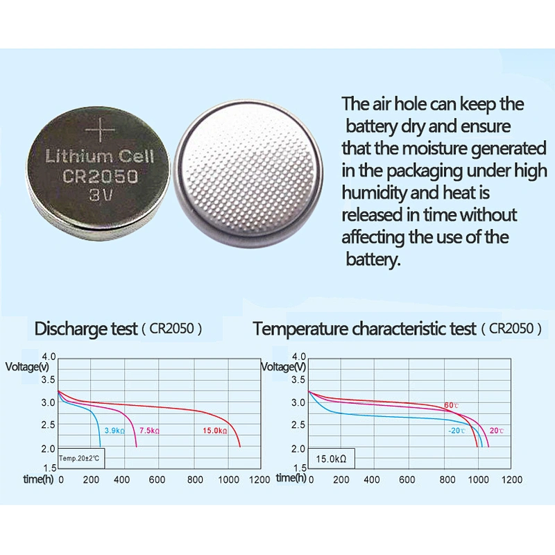 CR2050 button cell 3V CR2050 LIR2050 lithium primary battery