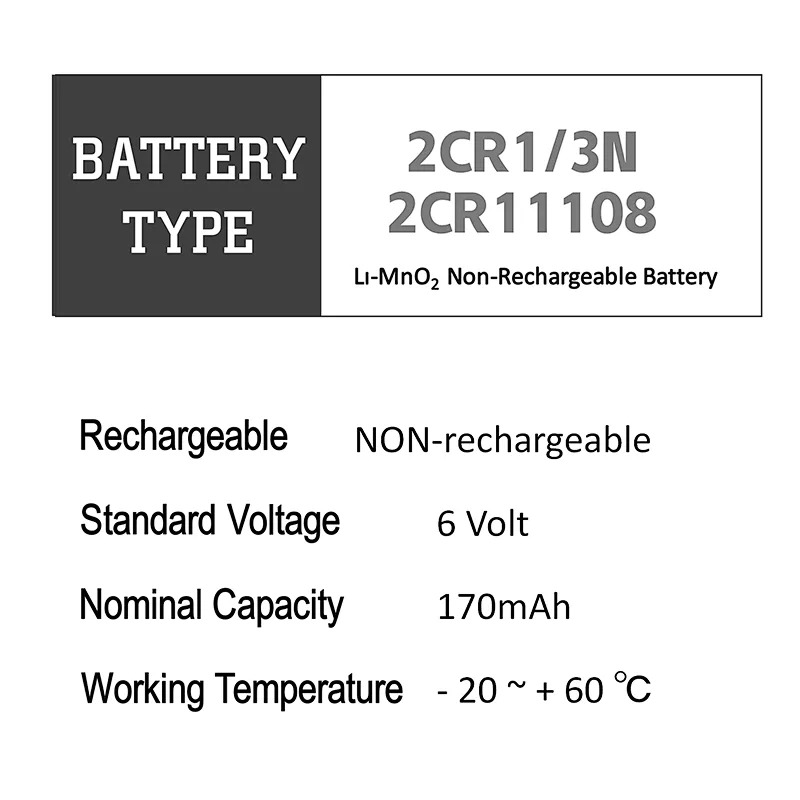 2CR1/3N 28L BATTERY 6v Lithium 4LR44 2CR11108
