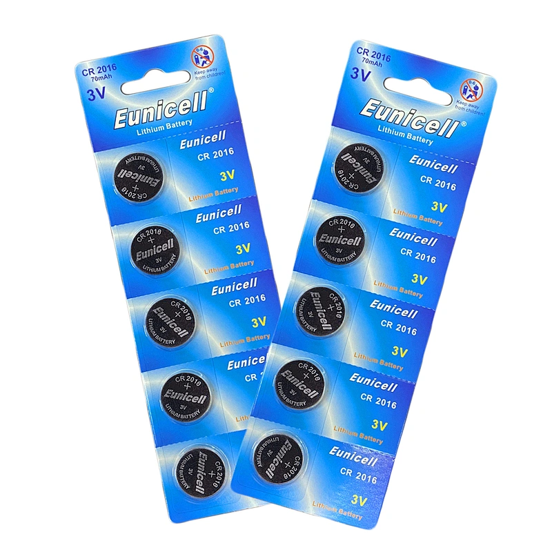 Eunicel Factory Supply Good Quality CR2016 3v lithium button batteries