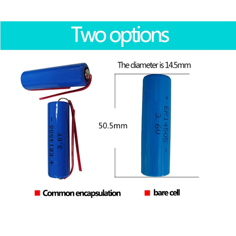 Low Self Discharge 3.6V 2400mAh ER14505 Lithium Ion Electric Tools Battery