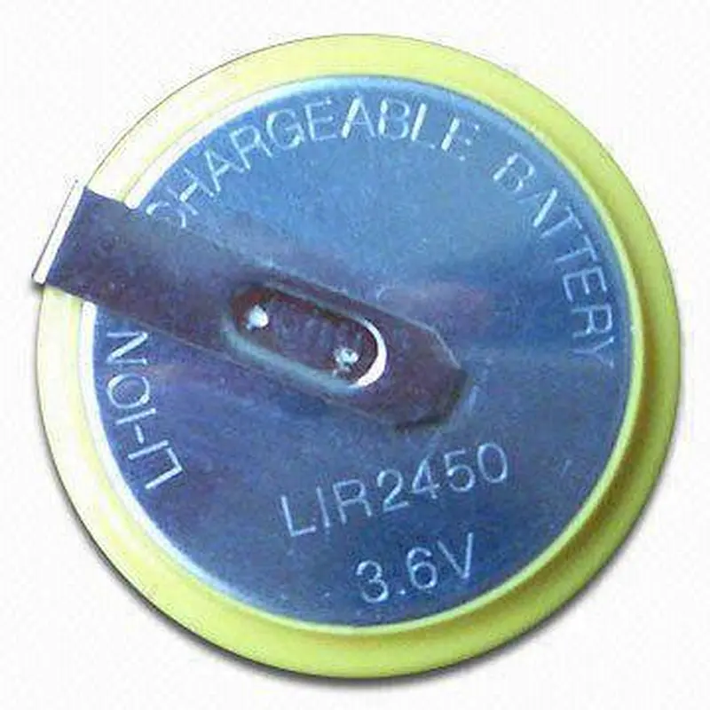 Long discharge 3.6V Lir2450 Wearable Device Coin Battery for Watch