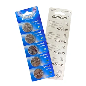 CR2450 DL450, BR2450 3V Lithium Coin Cell Button Battery Eunicell