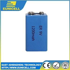 ER9V 9V  Lithium Thionyl Chloride Battery 1200mAh ER9V CR9V