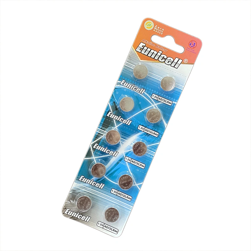 ag13 lr44 button battery Eunicell brand blister card package