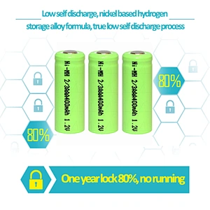 AAA 1.2V 400mAh rechargeable battery for flashlight