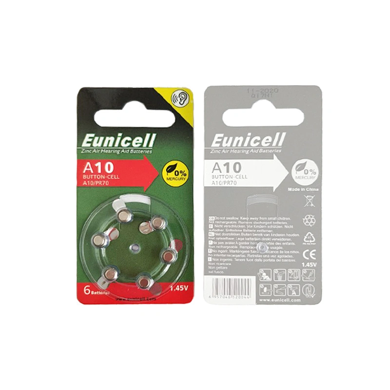 Eunicell hearing aid 1.45v zinc air battery A10 A13