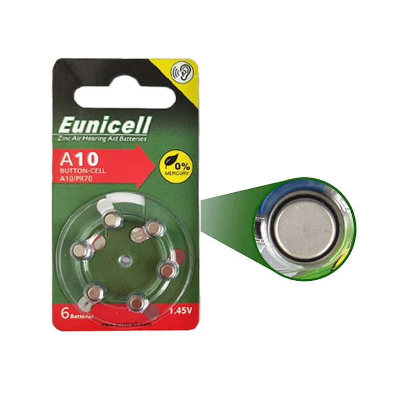 Eunicell hearing aid 1.45v zinc air battery A10 A13
