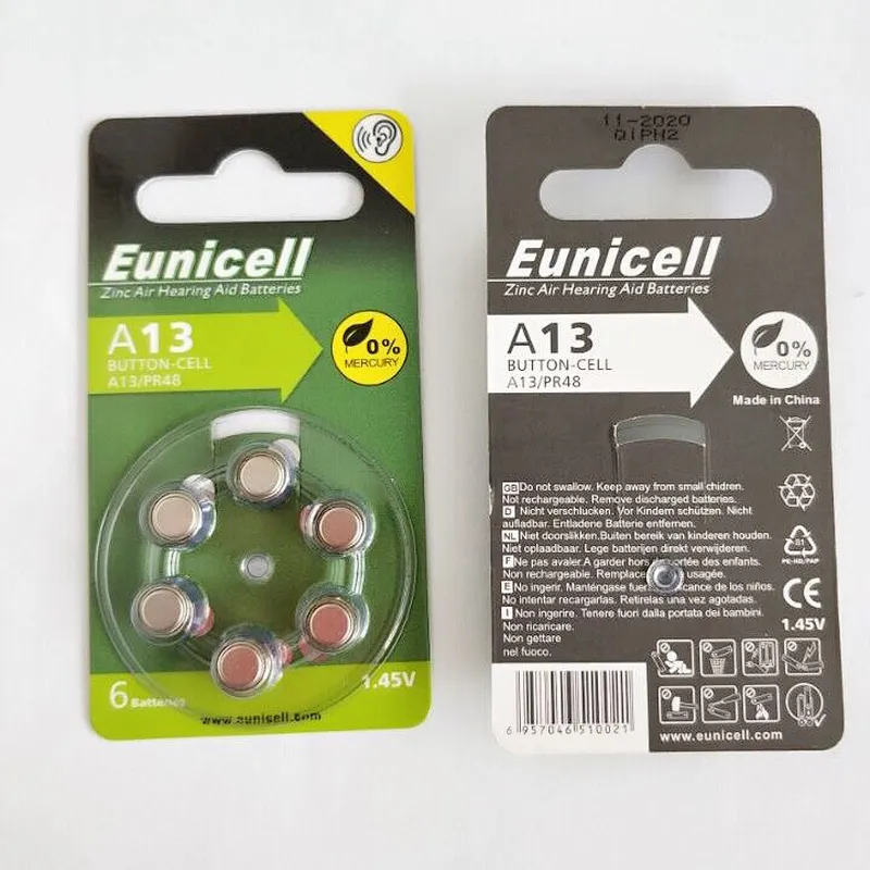 Buy Hot Sale P13 Hearing Aid Batteries Number 13 A13 Button Cell Battery