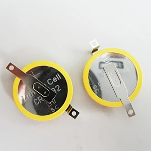 High Capacity 600mAh cr2450 3v Lithium Button Cell Battery cr 2450 Solder Tabs
