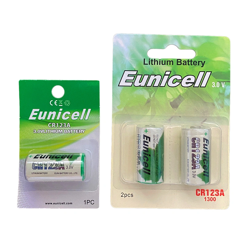 EUNICELL CR123A LITHIUM BATTERY 3V CR17345 Flashlight Torch Intelligent Doorbell