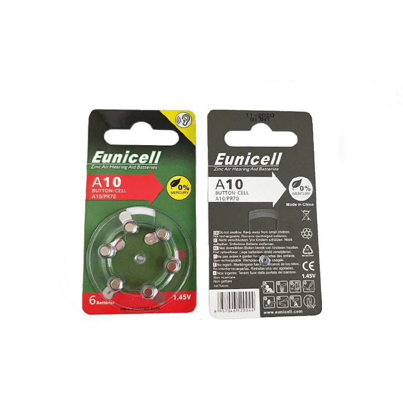 Eunicell hearing aid 1.45v zinc air battery A10 A13