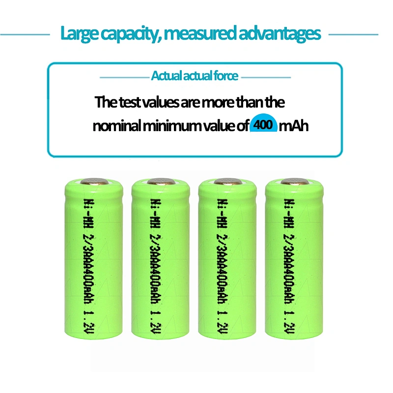 AAA 1.2V 400mAh rechargeable battery for flashlight