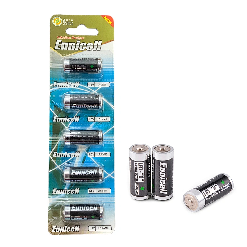 LR1 SIZE N AM5 1.5V 450mAh Alkaline Cylindrical Battery