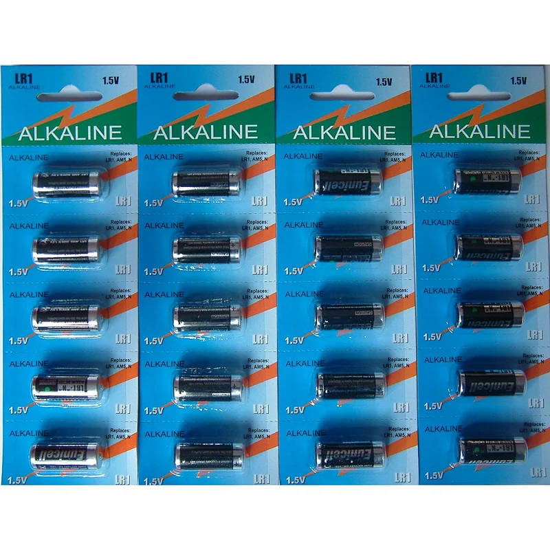 LR1 SIZE N AM5 1.5V 450mAh Alkaline Cylindrical Battery