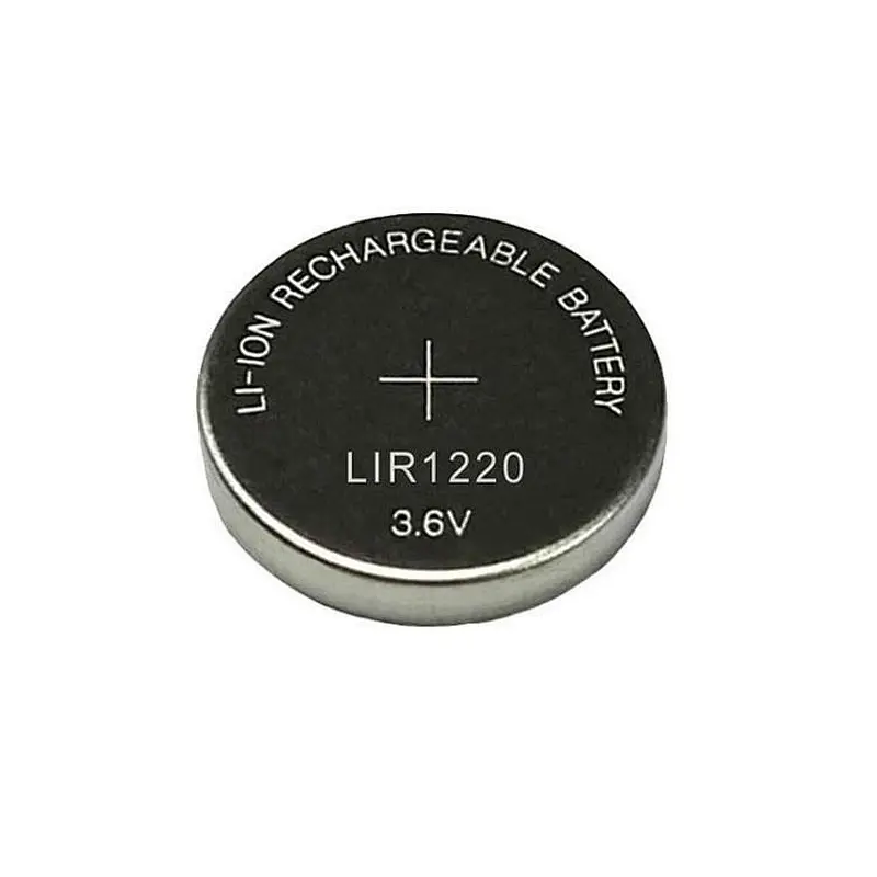 3.6v rechargeable lithium ion button cell battery LIR1620 3.6V 3MM