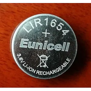 3.6v Rechargeable li ion button battery 1254 lir1255 and CP1254 button cell batteries 1254 lir1254