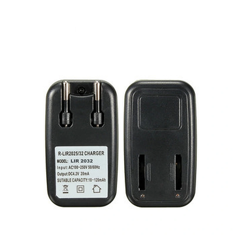 Charger + LIR2032 cr2032 coin cell 3.6v lir2032 rechargeable battery
