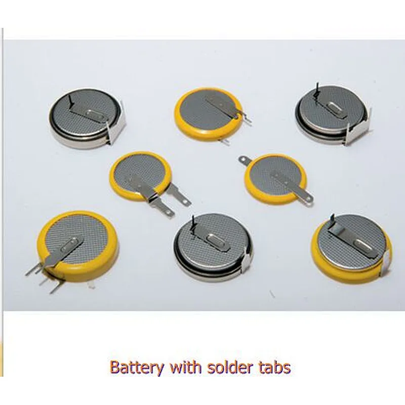 Eunicell battery cr2032 3.3v button cell battery with solder tabs