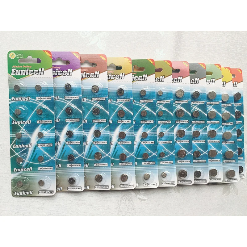 Mercury free AG0 1.5v alkaline button cell batteries LR521